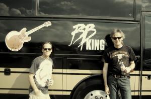 DC Ladner & Tom  in front of B.B. King’s tour bus, Indianola, Mississippi                                                                                        